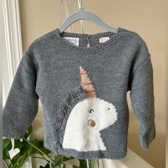 Beautiful ZARA Cable Knit Unicorn Sweater - Picture 1 of 6